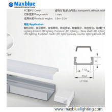 Perfil de aluminio de venta caliente con la cubierta de presión para la tira del LED